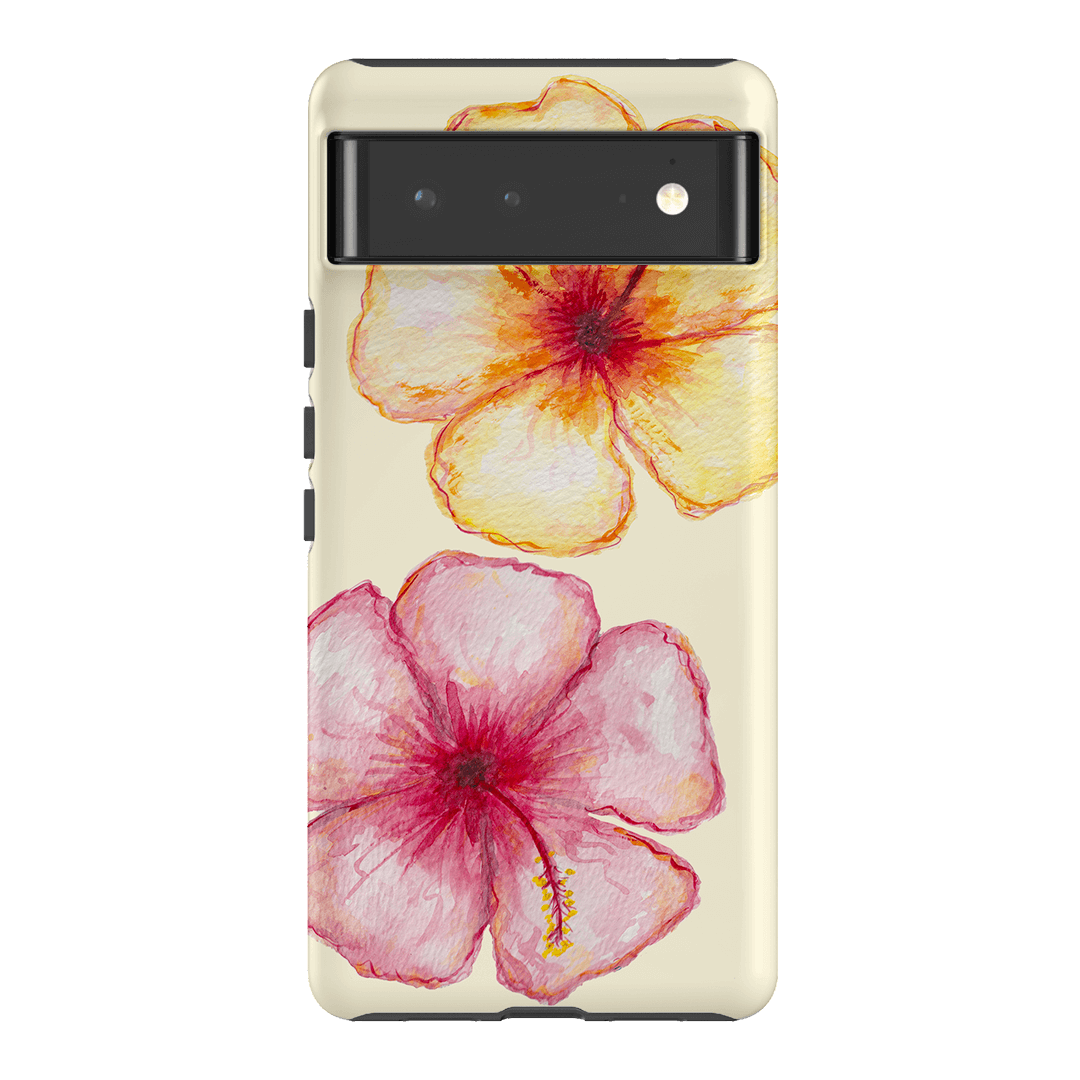 Hibiscus Flower Yellow Printed Phone Cases Google Pixel 6 / Armoured by BG. Studio - The Dairy