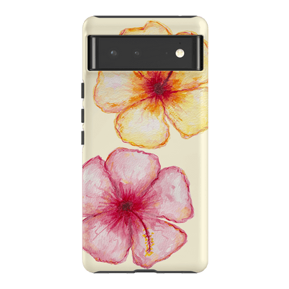 Hibiscus Flower Yellow Printed Phone Cases Google Pixel 6 / Armoured by BG. Studio - The Dairy