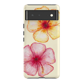 Hibiscus Flower Yellow Printed Phone Cases Google Pixel 6 / Armoured by BG. Studio - The Dairy