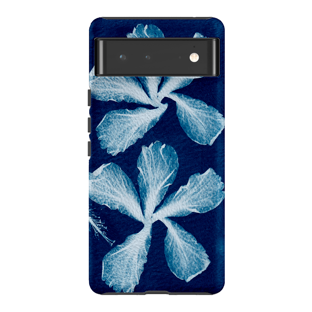 Hibiscus Cyanotype Printed Phone Cases Google Pixel 6 / Armoured by Sally Hungerford - The Dairy