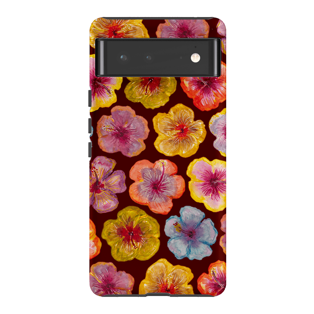 Hibiscus Holiday Rouge Printed Phone Cases Google Pixel 6 / Armoured by BG. Studio - The Dairy