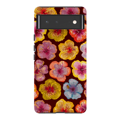Hibiscus Holiday Rouge Printed Phone Cases Google Pixel 6 / Armoured by BG. Studio - The Dairy