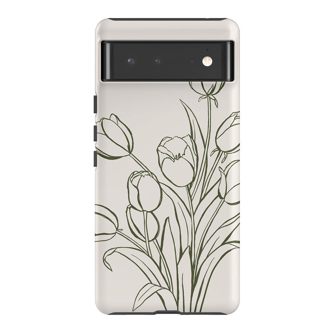 Inked Tulips Printed Phone Cases Google Pixel 6 / Armoured by Typoflora - The Dairy