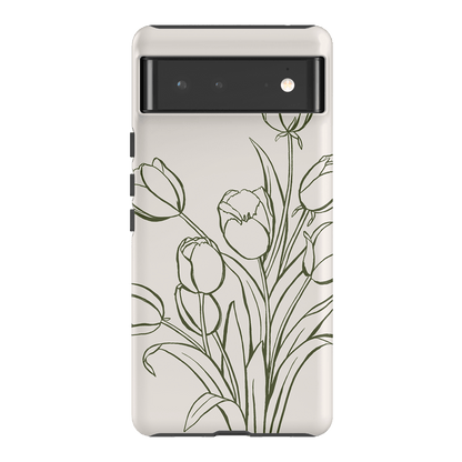 Inked Tulips Printed Phone Cases Google Pixel 6 / Armoured by Typoflora - The Dairy