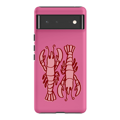 Lobster Love Pink Printed Phone Cases Google Pixel 6 / Armoured by The Dairy - The Dairy