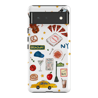 NYC White Printed Phone Cases Google Pixel 6 / Armoured by BG. Studio - The Dairy