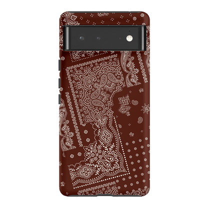 Paisley Cinnamon Printed Phone Cases Google Pixel 6 / Armoured by The Dairy - The Dairy