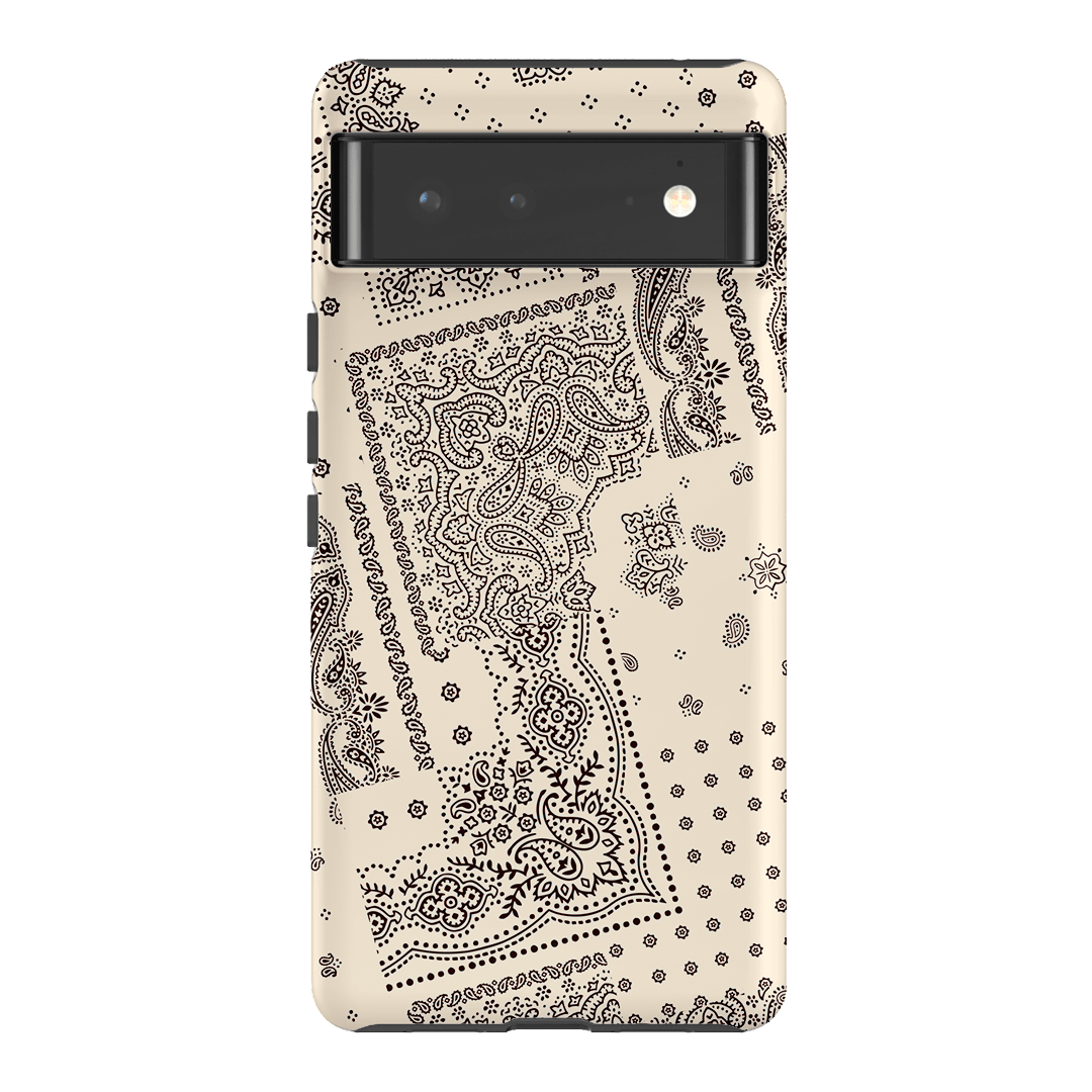 Paisley Ecru Printed Phone Cases Google Pixel 6 / Armoured by The Dairy - The Dairy
