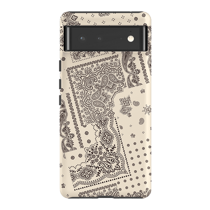 Paisley Ecru Printed Phone Cases Google Pixel 6 / Armoured by The Dairy - The Dairy