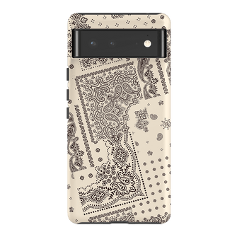 Paisley Ecru Printed Phone Cases Google Pixel 6 / Armoured by The Dairy - The Dairy