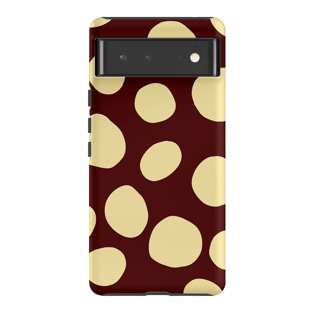 Pebbles Burgundy Butter Printed Phone Cases Google Pixel 6 / Armoured by Veronica Tucker - The Dairy