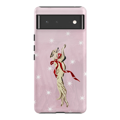 Pink Bow Hound Printed Phone Cases Google Pixel 6 / Armoured by Lisa Hu - The Dairy