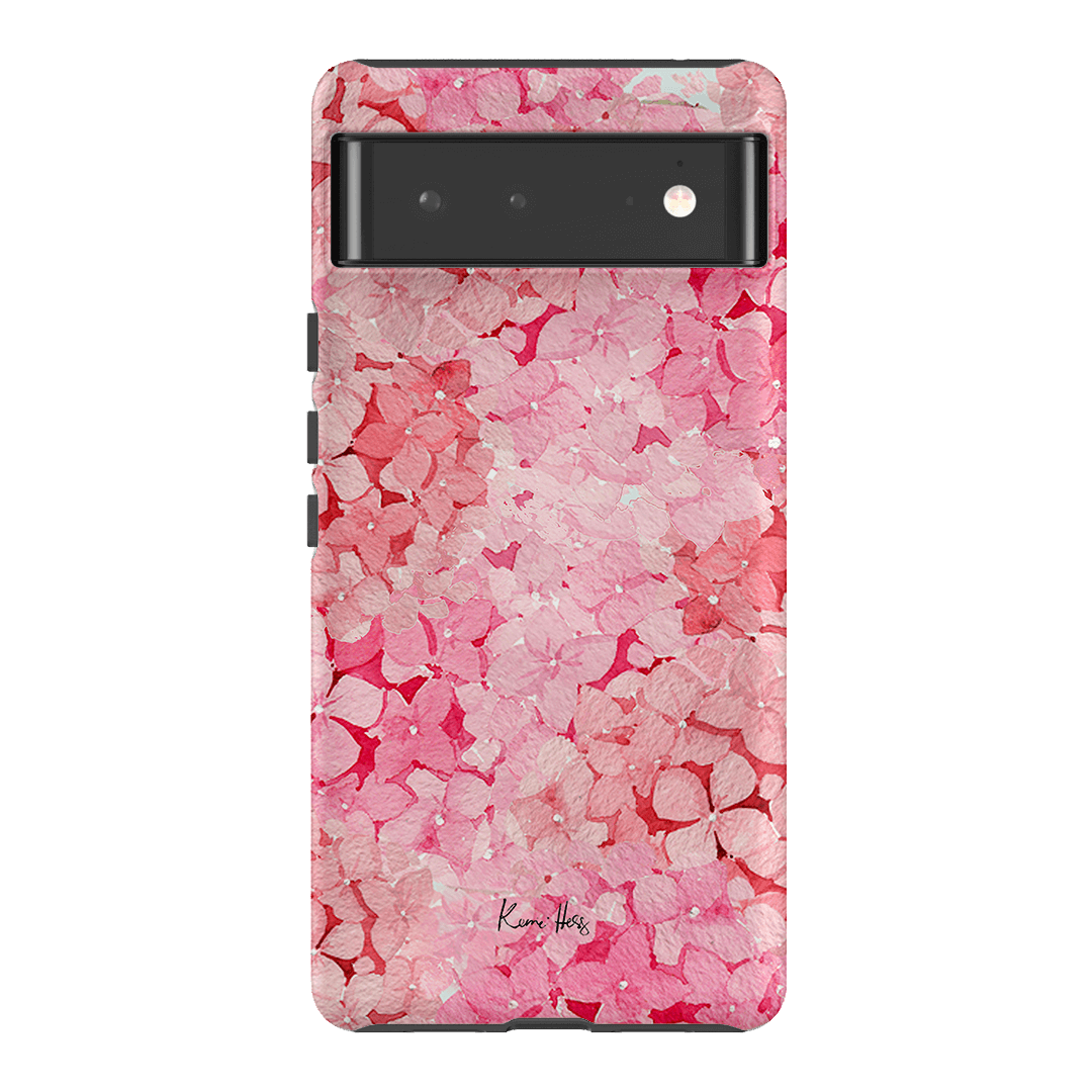 Hydrangea Pink Printed Phone Cases Google Pixel 6 / Armoured by Kerrie Hess - The Dairy