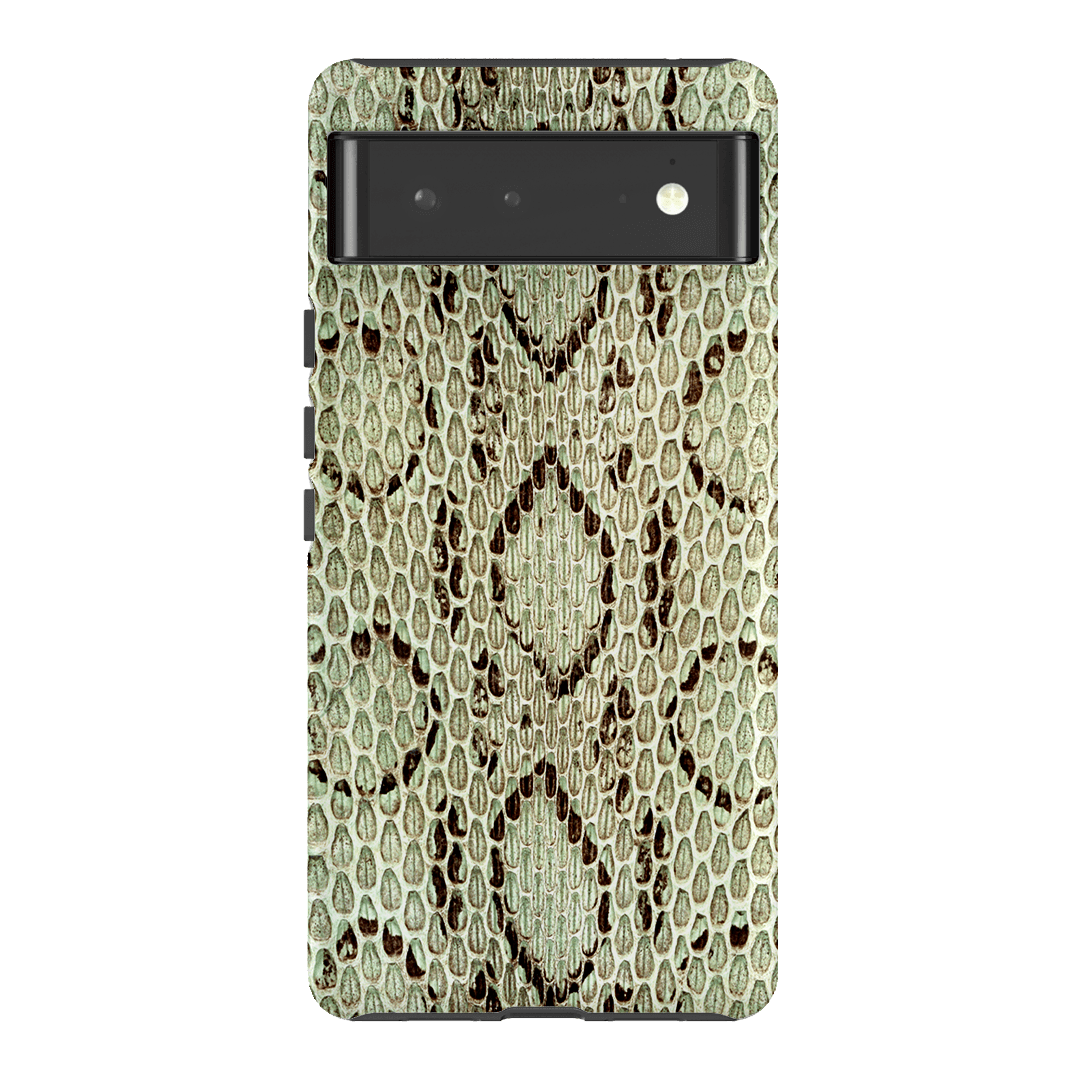 Pistachio Python Printed Phone Cases Google Pixel 6 / Armoured by The Dairy - The Dairy
