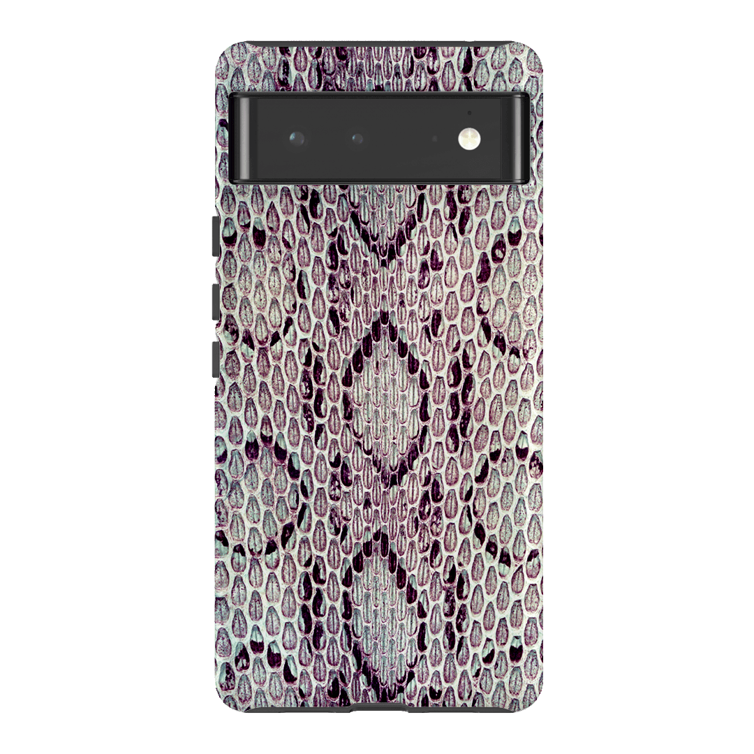 Plum Python Printed Phone Cases Google Pixel 6 / Armoured by The Dairy - The Dairy