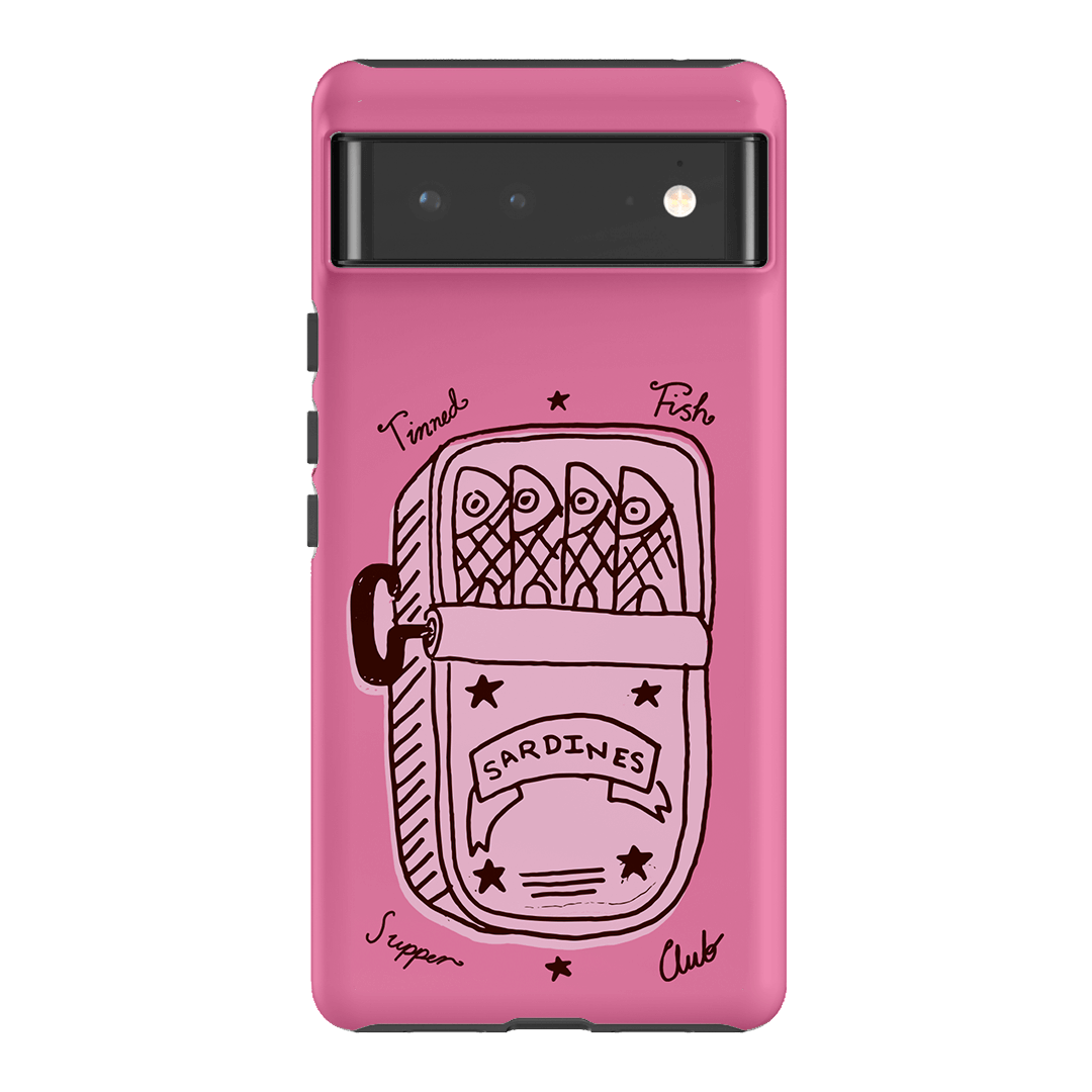 Sardine Social Pink Printed Phone Cases Google Pixel 6 / Armoured by The Dairy - The Dairy