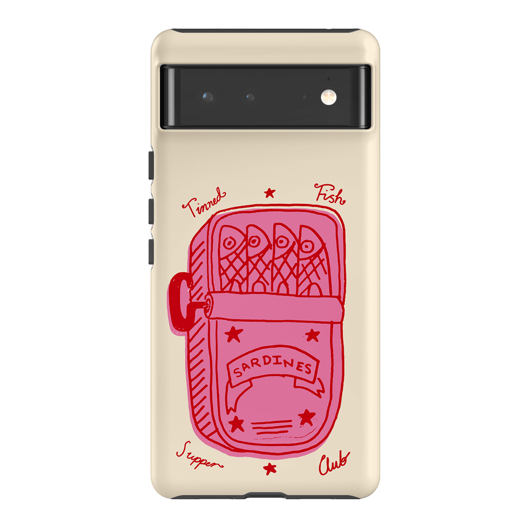 Sardine Social Red Printed Phone Cases Google Pixel 6 / Armoured by The Dairy - The Dairy