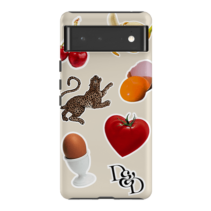 Sunday Stickers Cream Printed Phone Cases Google Pixel 6 / Armoured by Desmond & Dempsey - The Dairy
