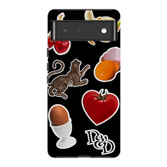 Sunday Stickers Black Printed Phone Cases Google Pixel 6 / Armoured by Desmond & Dempsey - The Dairy