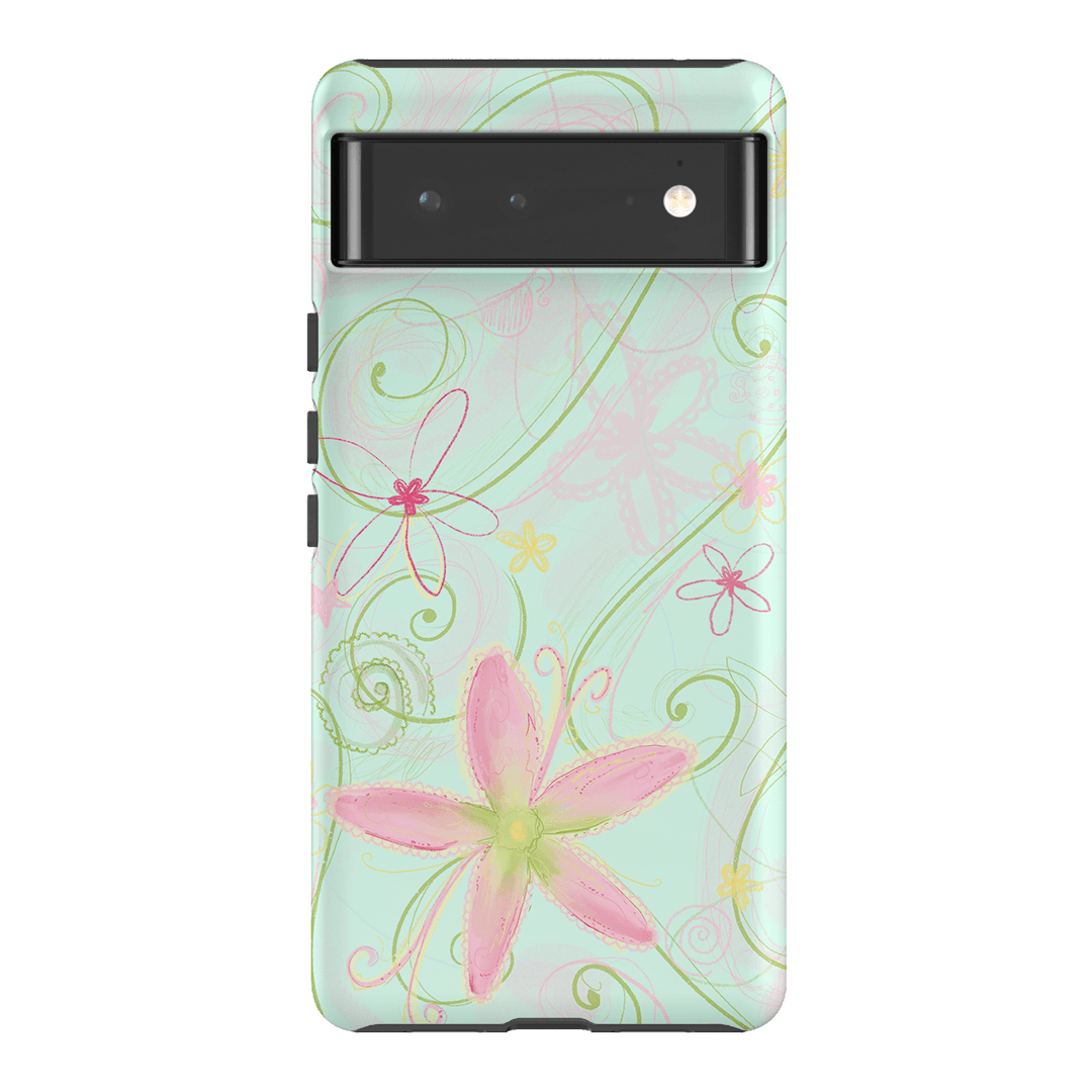 Swirl Blue Printed Phone Cases Google Pixel 6 / Armoured by Kayla Carr - The Dairy
