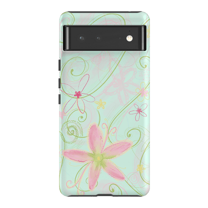 Swirl Blue Printed Phone Cases Google Pixel 6 / Armoured by Kayla Carr - The Dairy