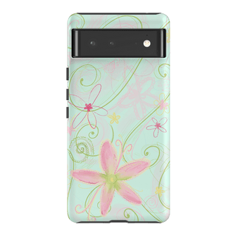 Swirl Blue Printed Phone Cases Google Pixel 6 / Armoured by Kayla Carr - The Dairy