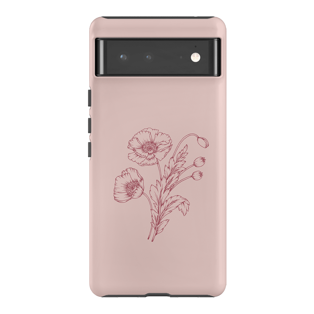 Blush Poppies Printed Phone Cases Google Pixel 6 Pro / Armoured by Typoflora - The Dairy