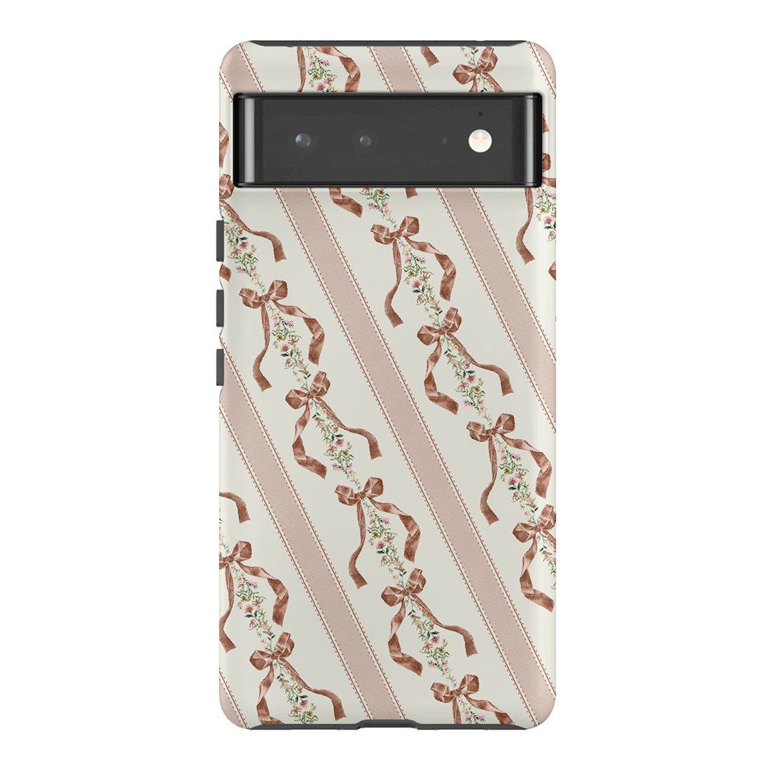 Bow Stripe Printed Phone Cases Google Pixel 6 Pro / Armoured by Veronica Tucker - The Dairy