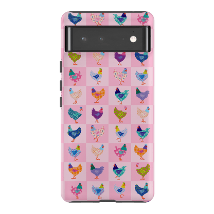 Checkered Chickens Printed Phone Cases Google Pixel 6 Pro / Armoured by Kayla Henley - The Dairy