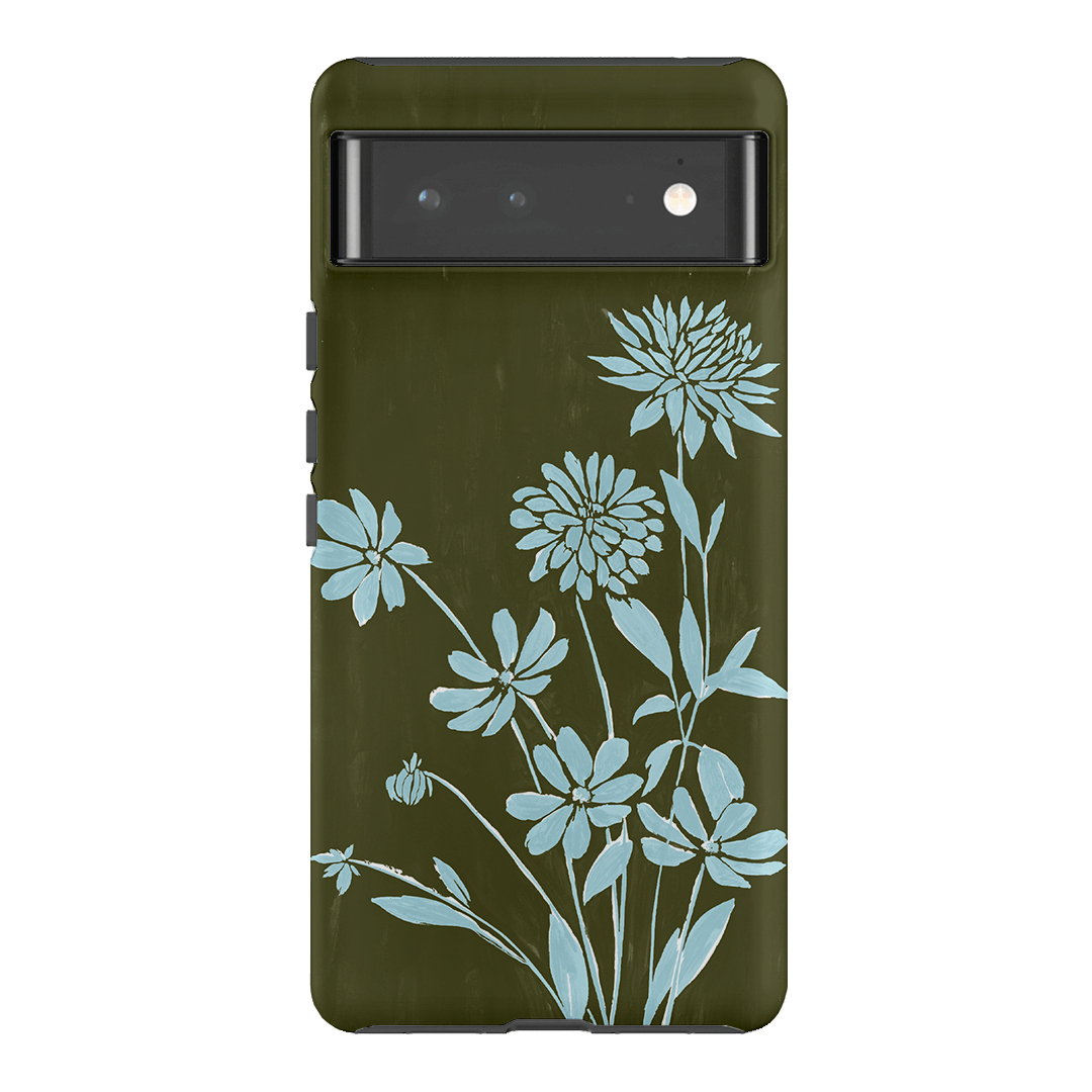 Dahlia Khaki Printed Phone Cases Google Pixel 6 Pro / Armoured by Typoflora - The Dairy