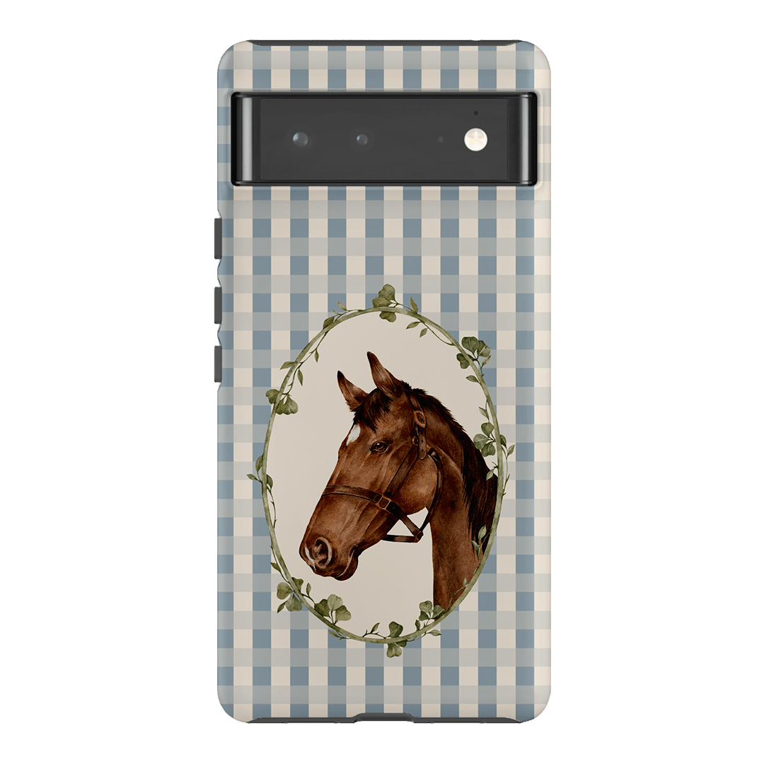Gingham Horse Printed Phone Cases Google Pixel 6 Pro / Armoured by Kasiags Art - The Dairy