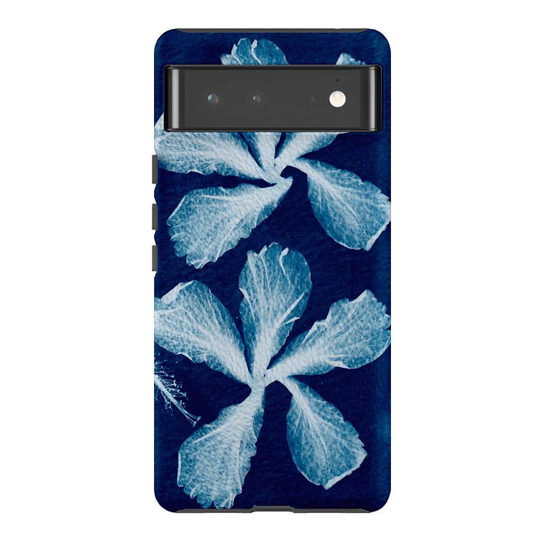 Hibiscus Cyanotype Printed Phone Cases Google Pixel 6 Pro / Armoured by Sally Hungerford - The Dairy
