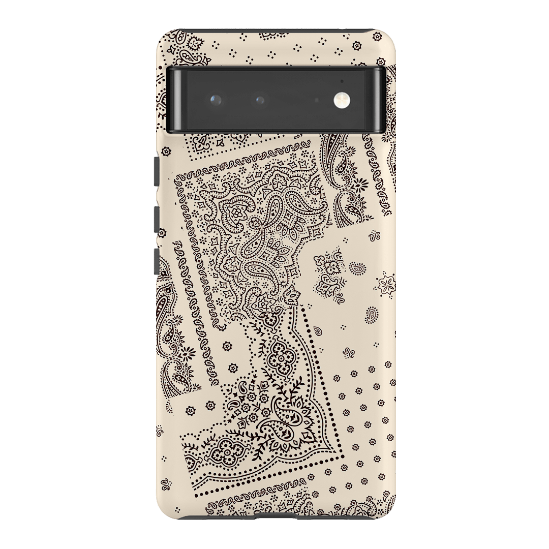 Paisley Ecru Printed Phone Cases Google Pixel 6 Pro / Armoured by The Dairy - The Dairy