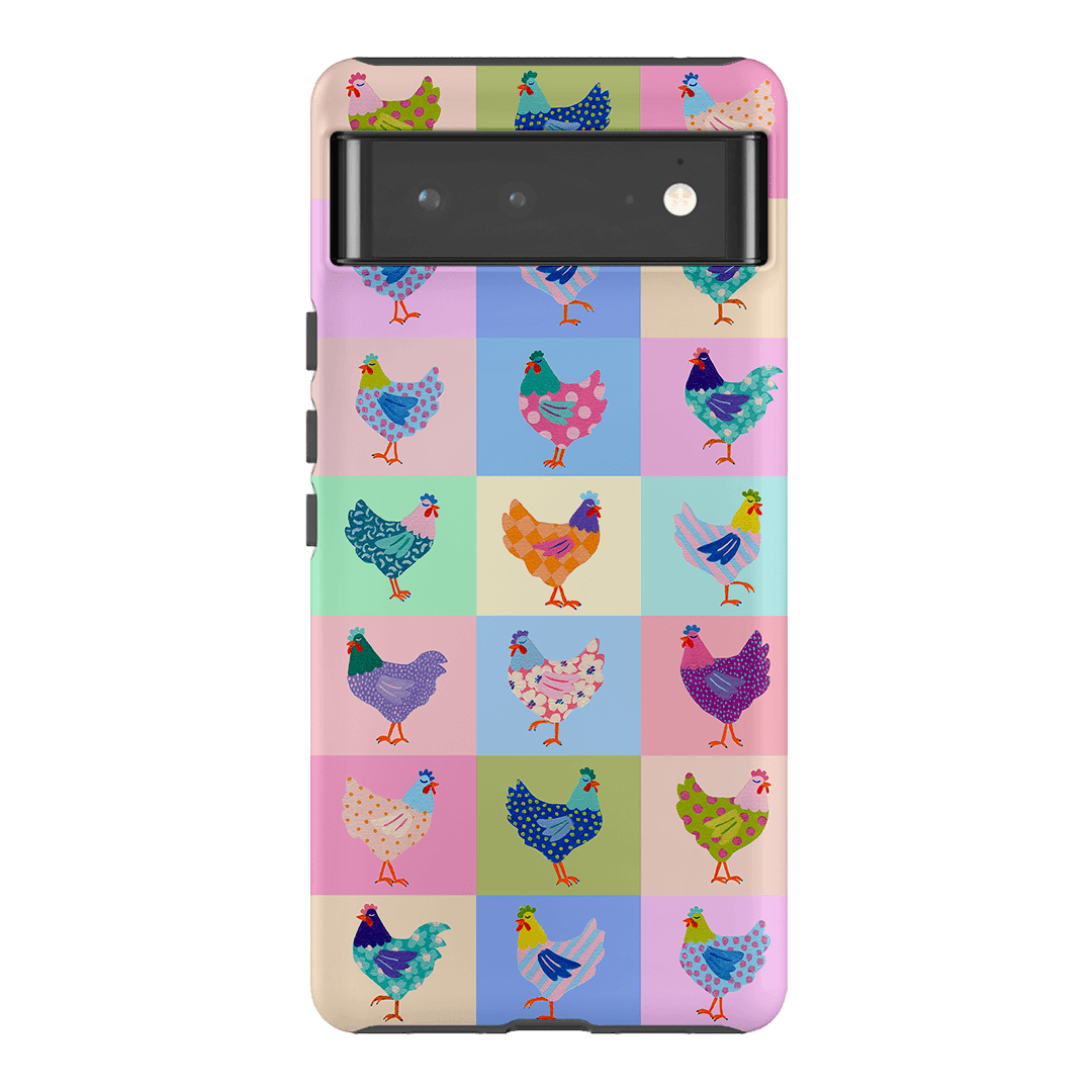 Pastel Chickens Printed Phone Cases Google Pixel 6 Pro / Armoured by Kayla Henley - The Dairy