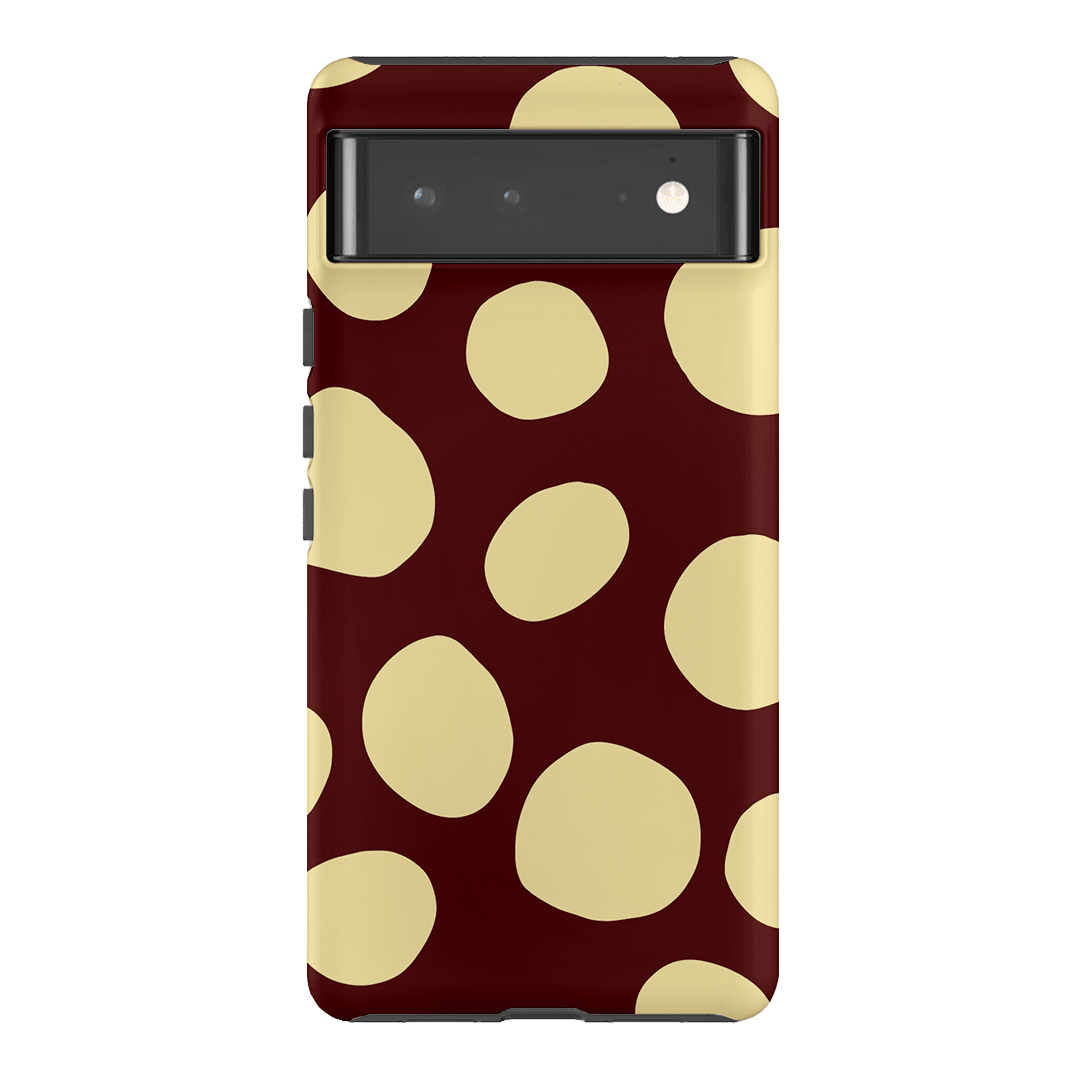 Pebbles Burgundy Butter Printed Phone Cases Google Pixel 6 Pro / Armoured by Veronica Tucker - The Dairy