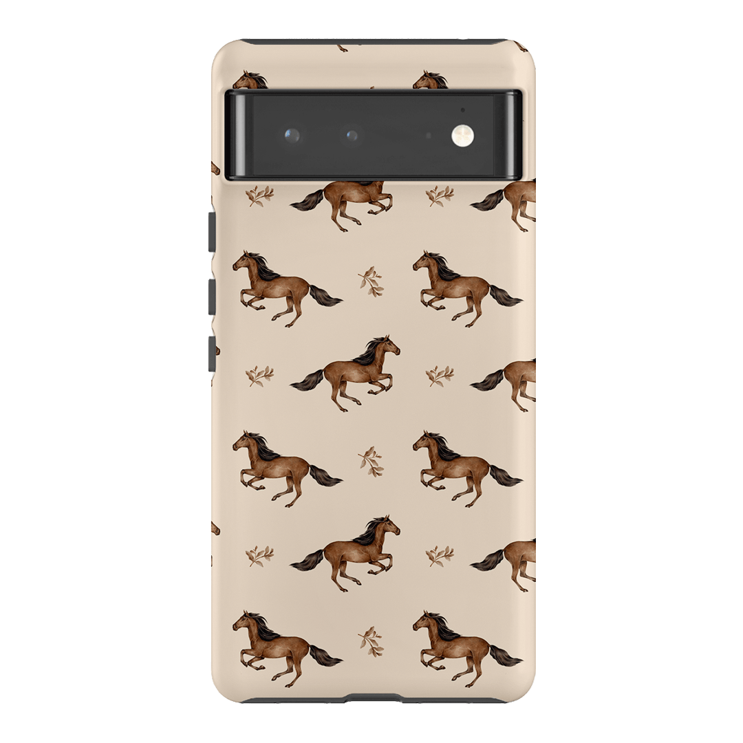 Running Horse Printed Phone Cases Google Pixel 6 Pro / Armoured by Kasiags Art - The Dairy