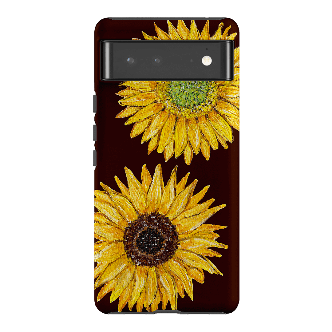 Sunflower Brown Printed Phone Cases Google Pixel 6 Pro / Armoured by BG. Studio - The Dairy