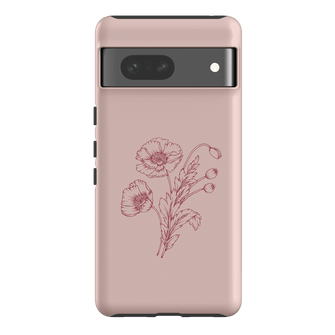 Blush Poppies Printed Phone Cases Google Pixel 7 / Armoured by Typoflora - The Dairy