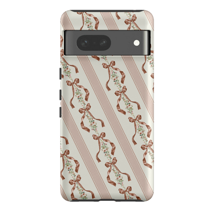 Bow Stripe Printed Phone Cases Google Pixel 7 / Armoured by Veronica Tucker - The Dairy