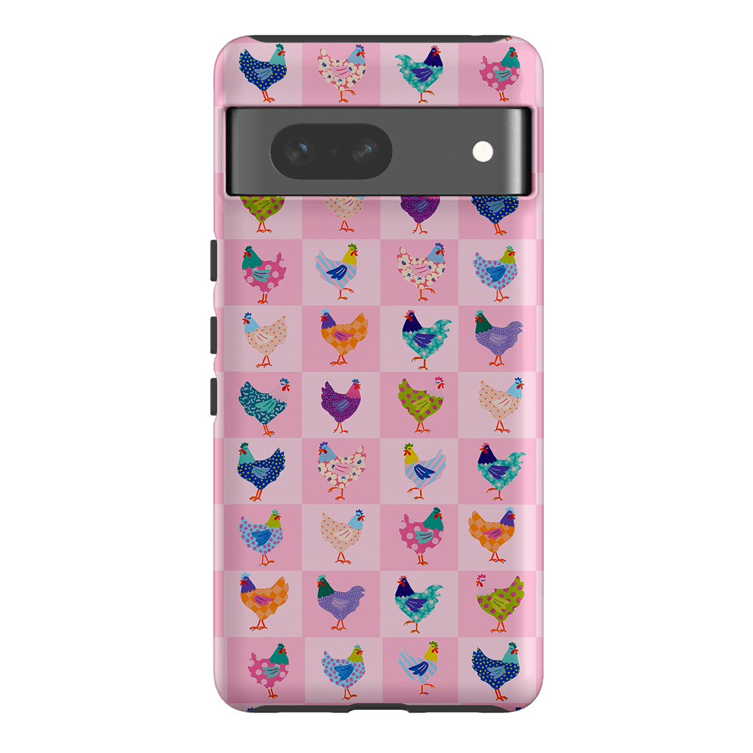 Checkered Chickens Printed Phone Cases Google Pixel 7 / Armoured by Kayla Henley - The Dairy