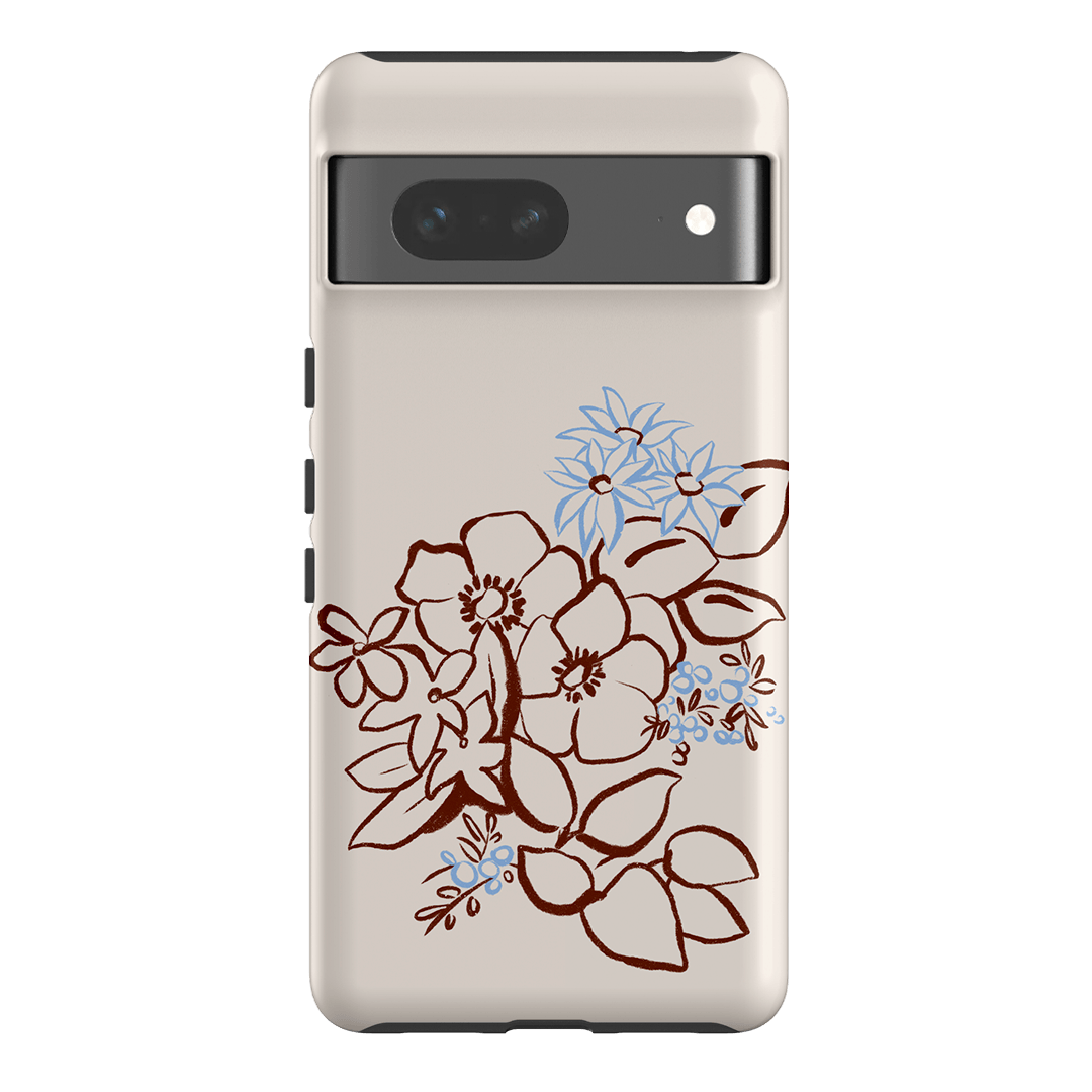 Cream Posy Printed Phone Cases Google Pixel 7 / Armoured by Typoflora - The Dairy