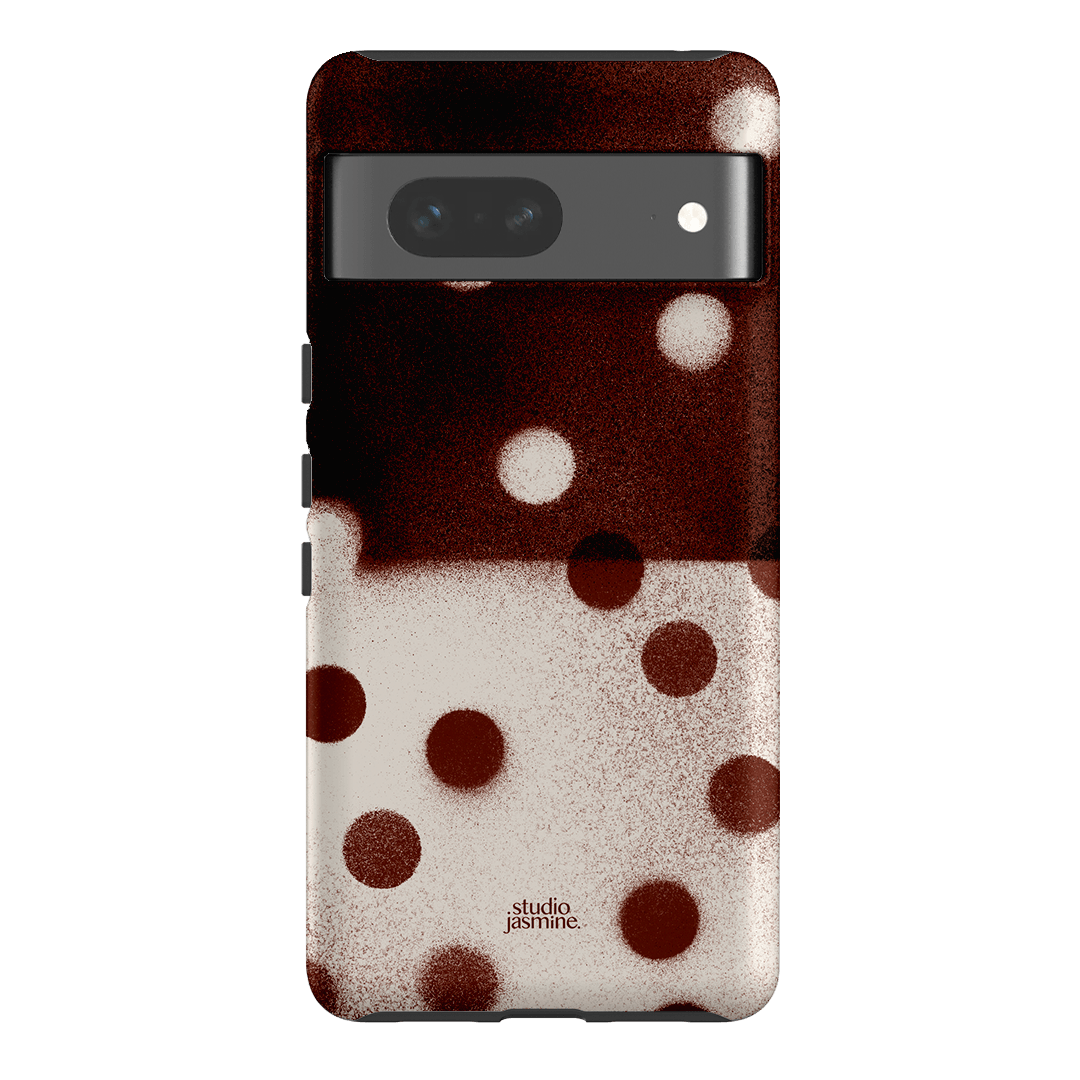 Espresso Polka Dot Printed Phone Cases Google Pixel 7 / Armoured by Jasmine Dowling - The Dairy