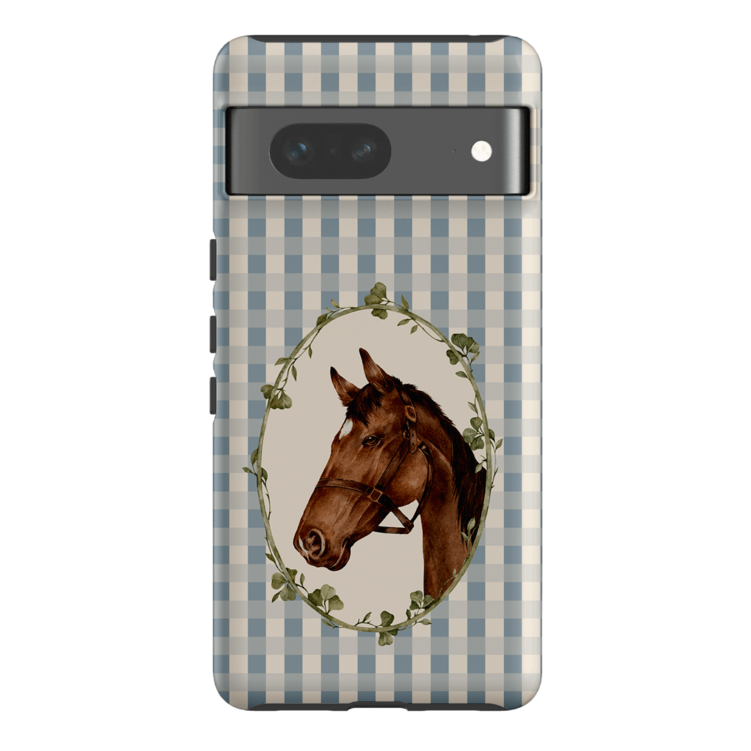 Gingham Horse Printed Phone Cases Google Pixel 7 / Armoured by Kasiags Art - The Dairy