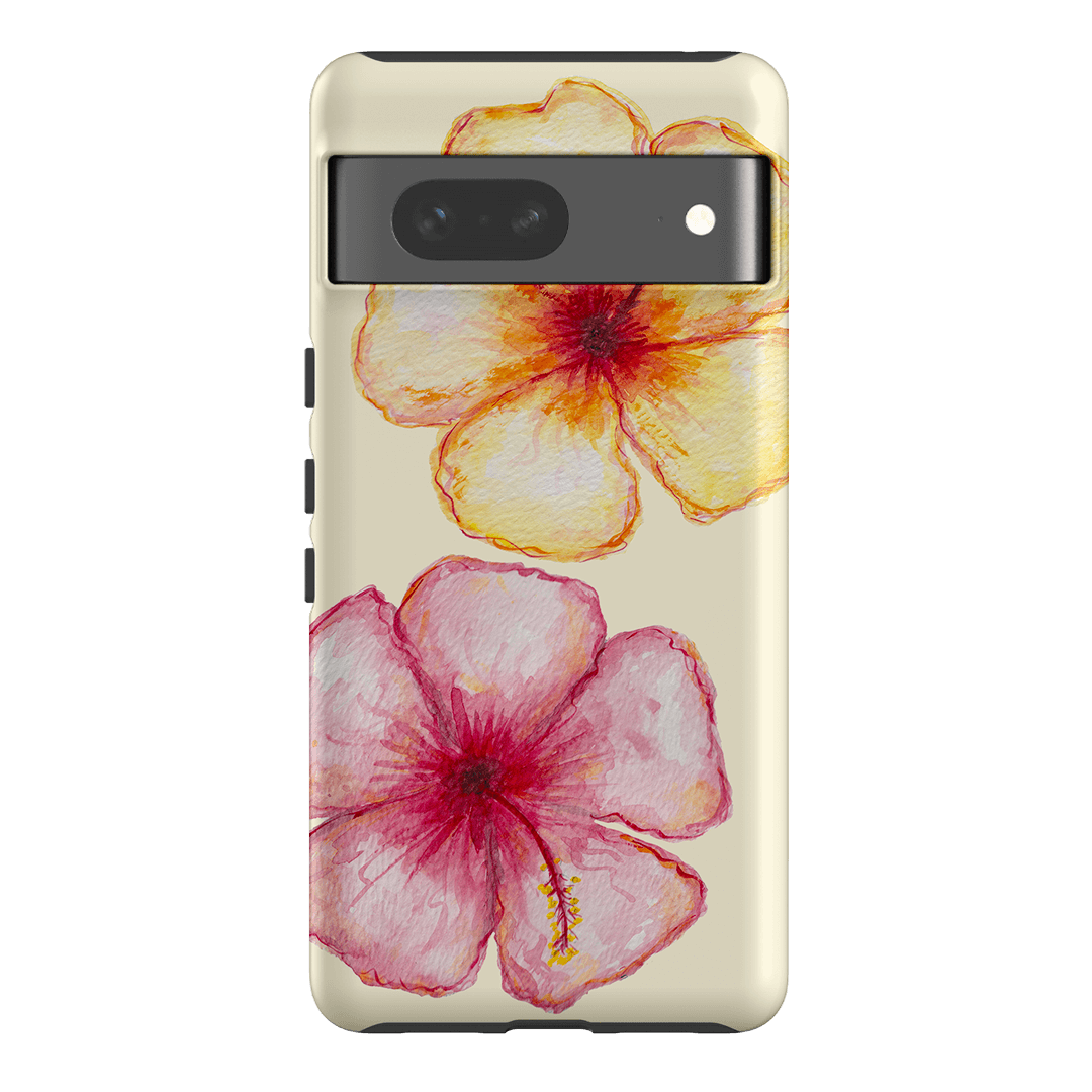 Hibiscus Flower Yellow Printed Phone Cases Google Pixel 7 / Armoured by BG. Studio - The Dairy