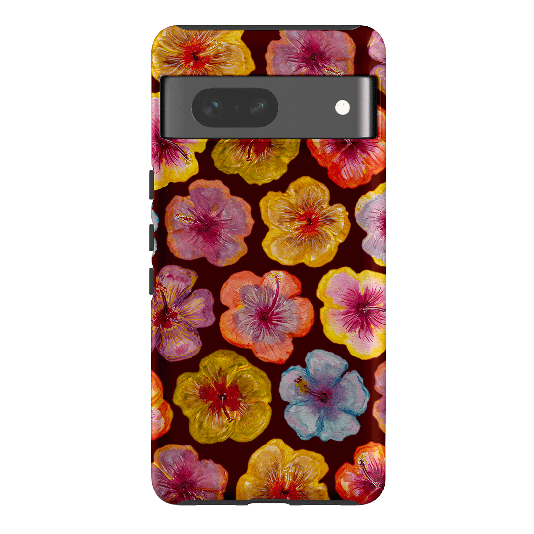 Hibiscus Holiday Rouge Printed Phone Cases Google Pixel 7 / Armoured by BG. Studio - The Dairy
