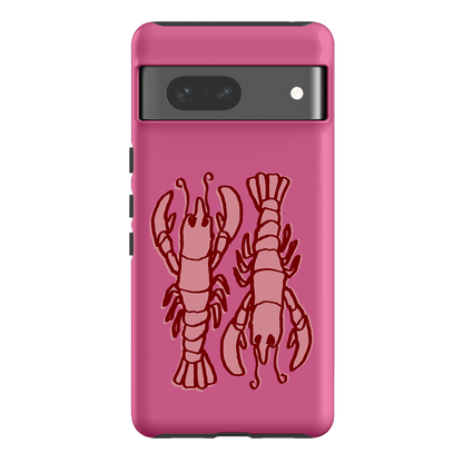 Lobster Love Pink Printed Phone Cases Google Pixel 7 / Armoured by The Dairy - The Dairy