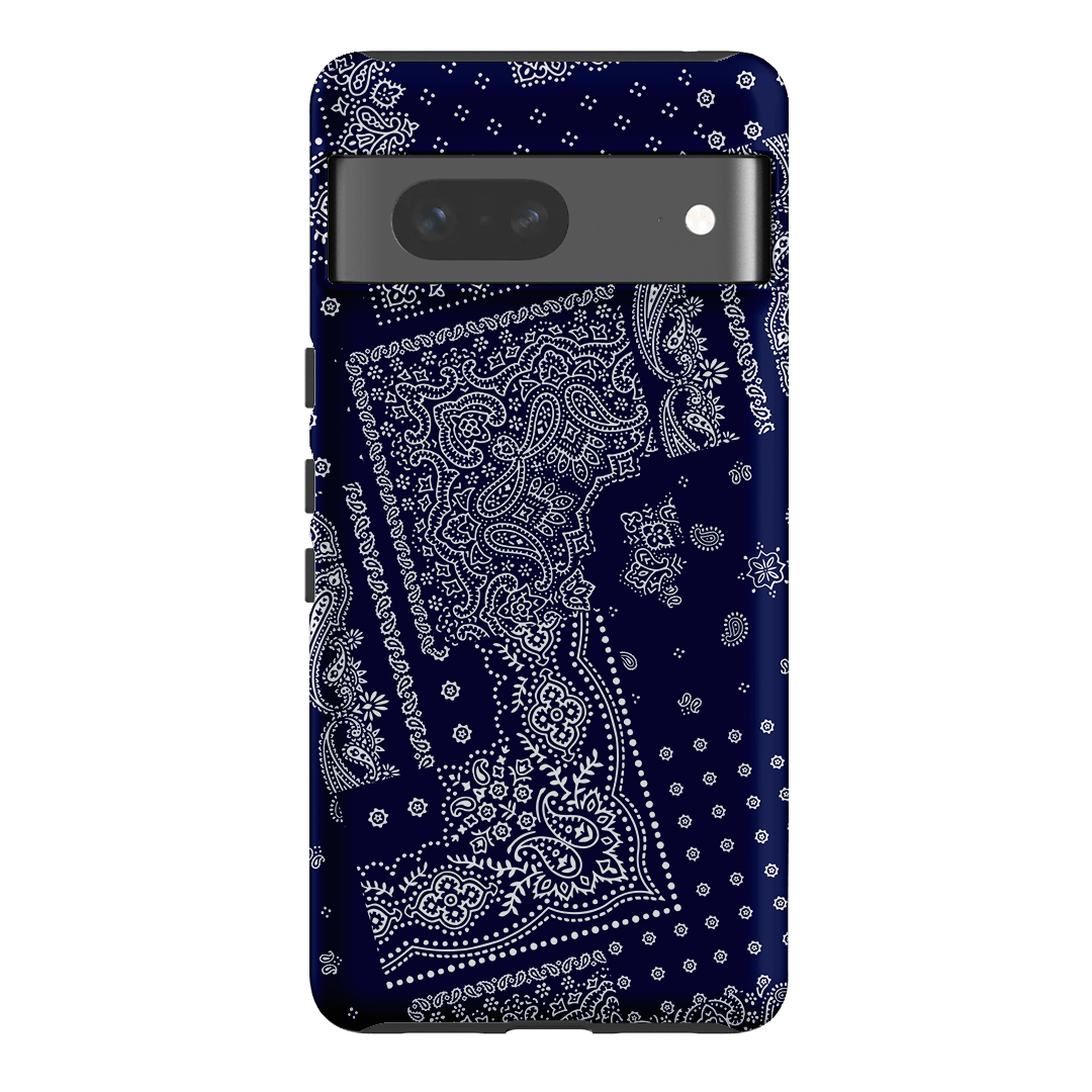 Paisley Indigo Printed Phone Cases Google Pixel 7 / Armoured by The Dairy - The Dairy