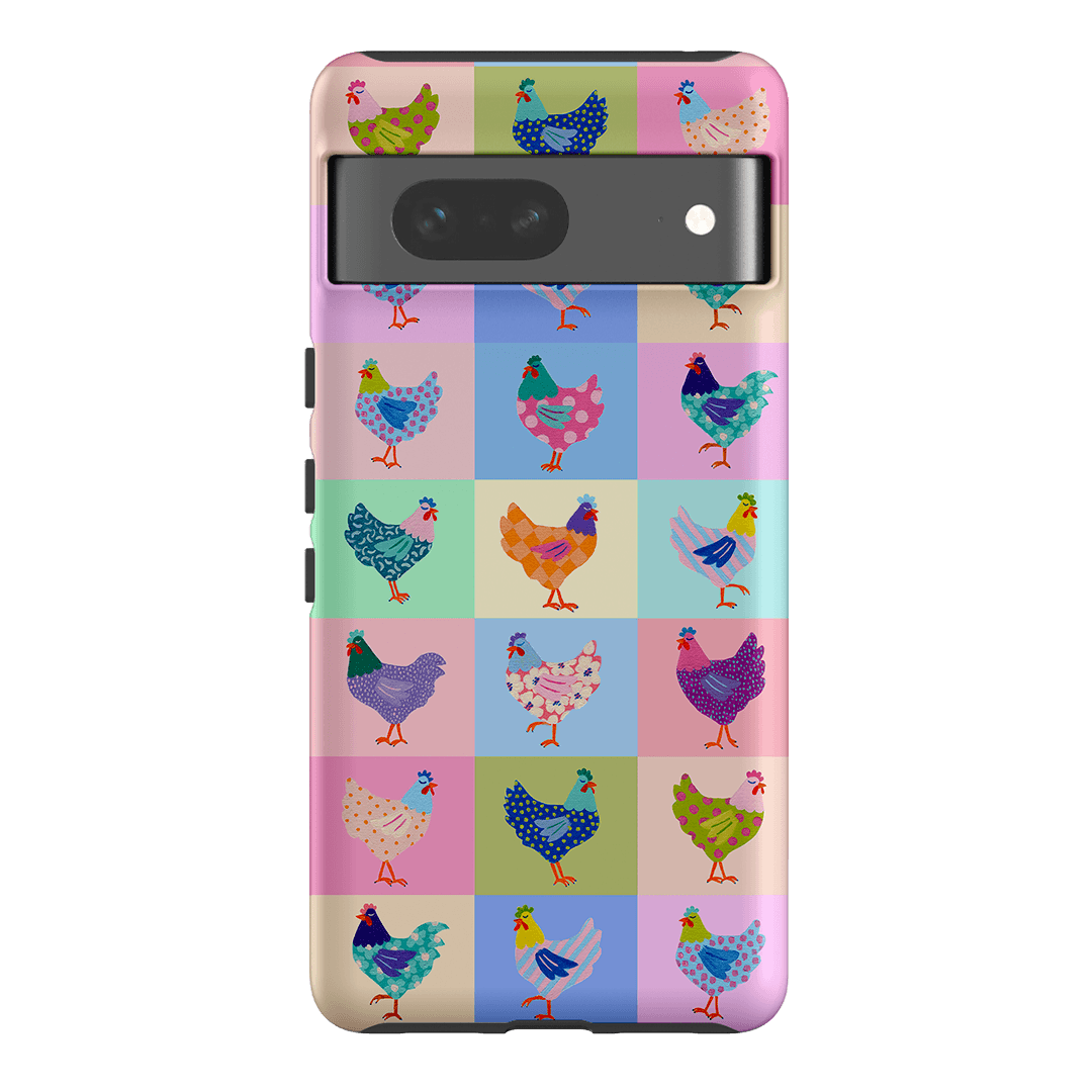 Pastel Chickens Printed Phone Cases Google Pixel 7 / Armoured by Kayla Henley - The Dairy