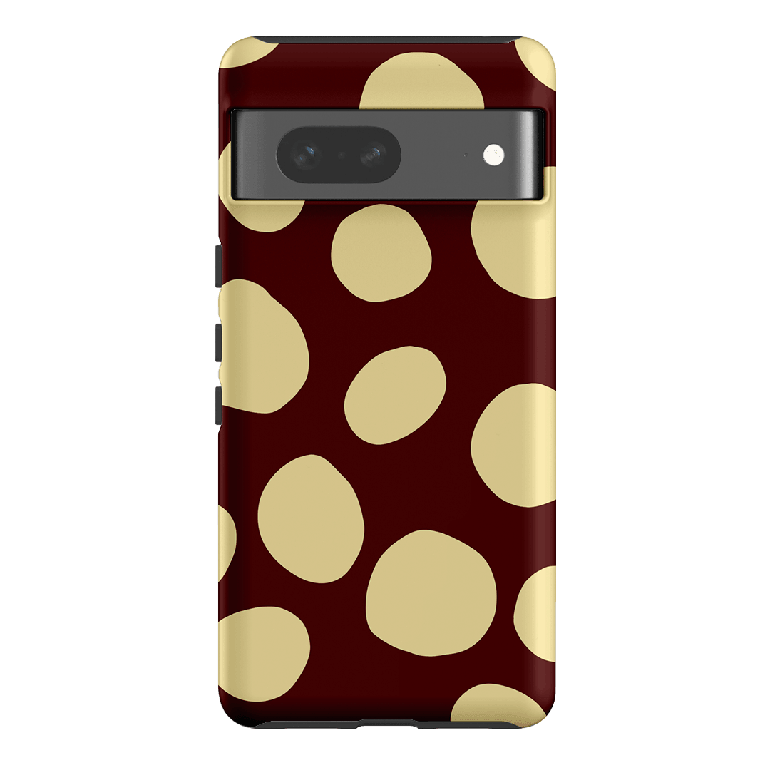 Pebbles Burgundy Butter Printed Phone Cases Google Pixel 7 / Armoured by Veronica Tucker - The Dairy
