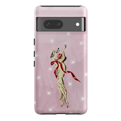 Pink Bow Hound Printed Phone Cases Google Pixel 7 / Armoured by Lisa Hu - The Dairy